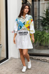 Bold Letter Print Fashion shirt Dress