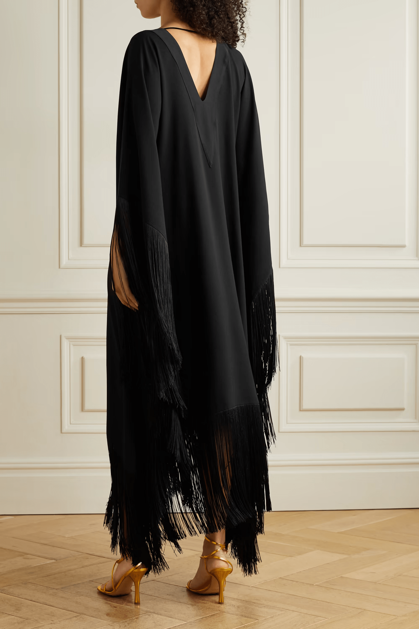 Luxury Fringe Kaftan Dress - Navvi.in