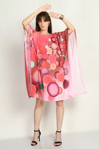 Marble Print Kaftan Dress - Navvi.in