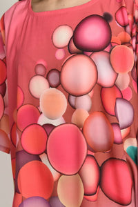 Marble Print Kaftan Dress - Navvi.in