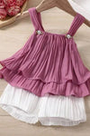 Mauve Stylish Girls Summer Dress - Navvi.in