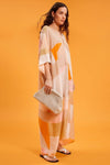 Mimosa Silk Crepe Kaftan - Navvi.in