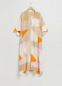 Mimosa Silk Crepe Kaftan - Navvi.in