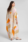 Mimosa Silk Crepe Kaftan - Navvi.in