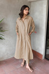 Minimal Chic Shirt Dress with Pants - Navvi.in