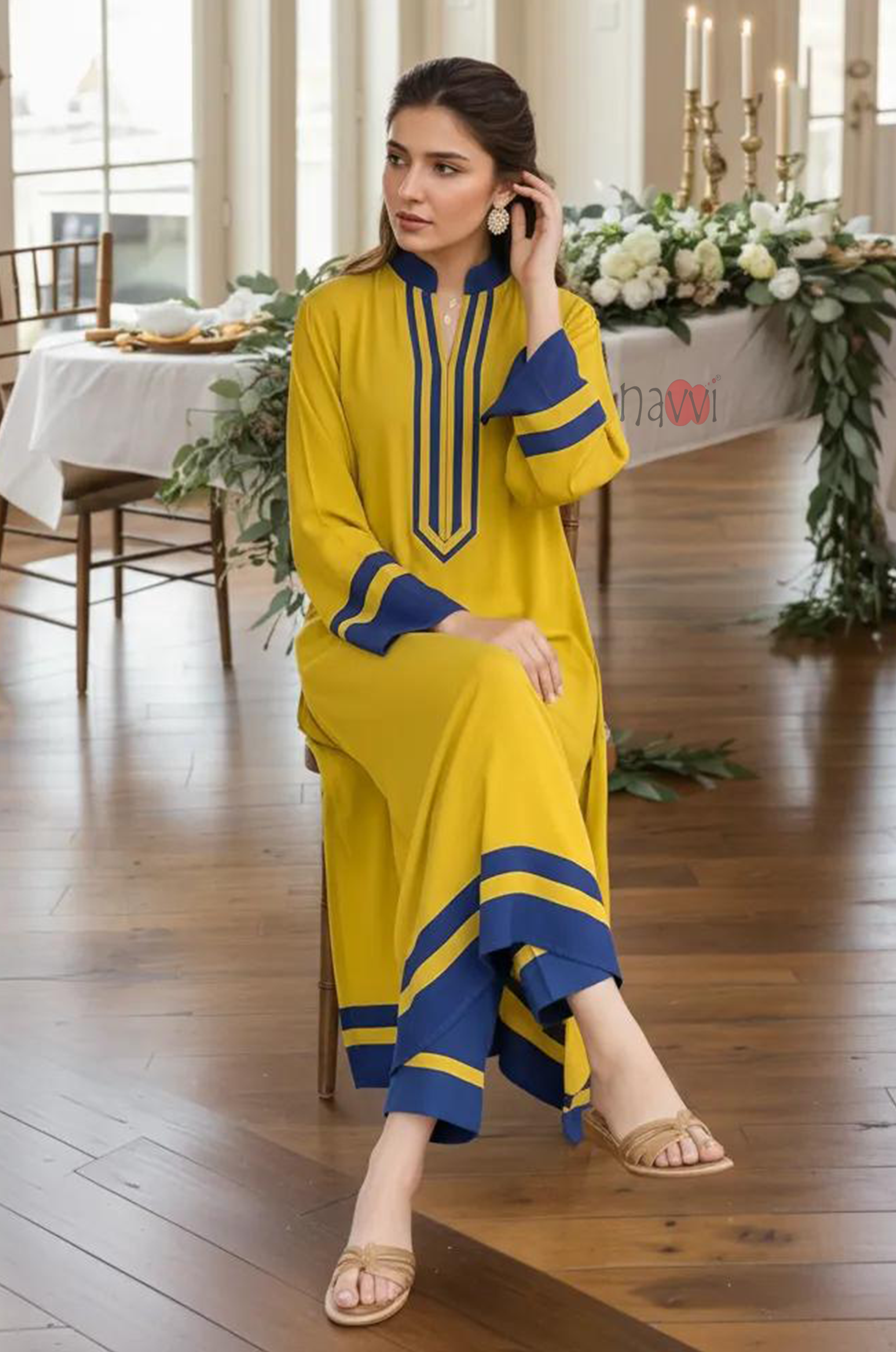 Sunlit Royal Kurta Set - Navvi.in