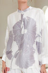 Mock Neck Floral Printed Shirt - Navvi.in