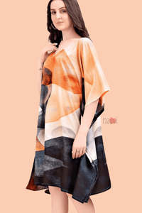 Modern Silk Kaftan Dress - Navvi.in
