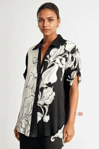 Monochrome Abstract Print Coord Set - Navvi.in
