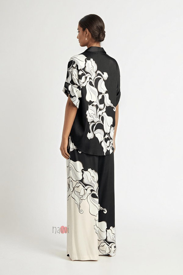 Monochrome Abstract Print Coord Set - Navvi.in