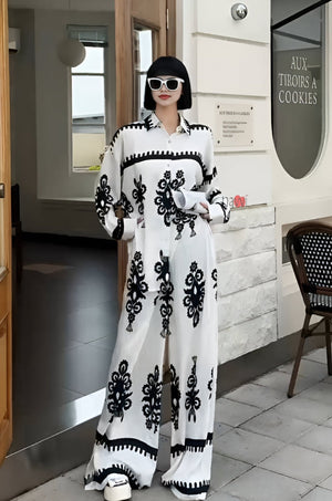 Monochrome Overlapping Co-ord Set