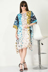 Multicolor Check Short Kaftan - Navvi.in