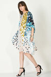 Multicolor Check Short Kaftan - Navvi.in