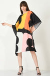 Multicolor Short Kaftan Dress - Navvi.in