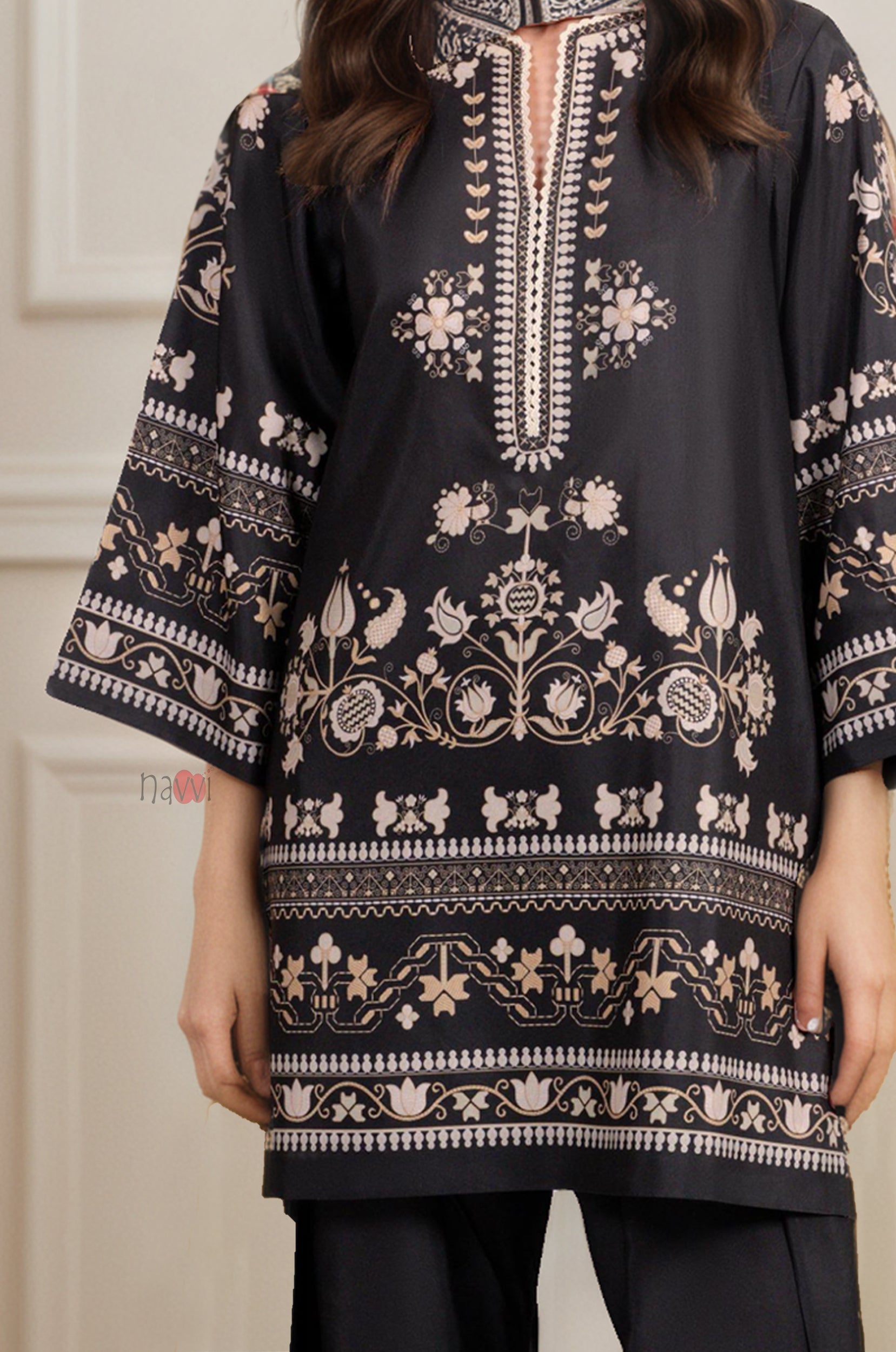 Designer Black Embroidered Occasion Wear (Dupatta Not included)
