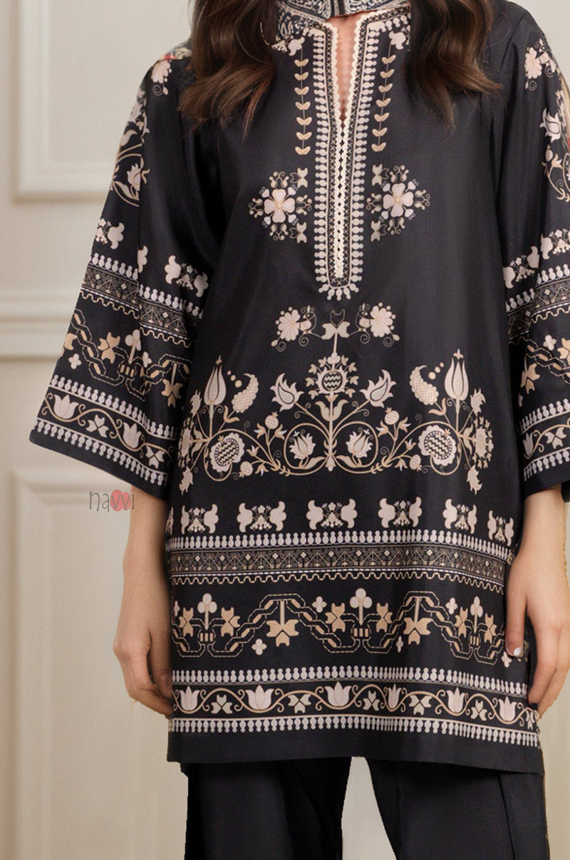 Designer Black Embroidered Occasion Wear (Dupatta Not included)