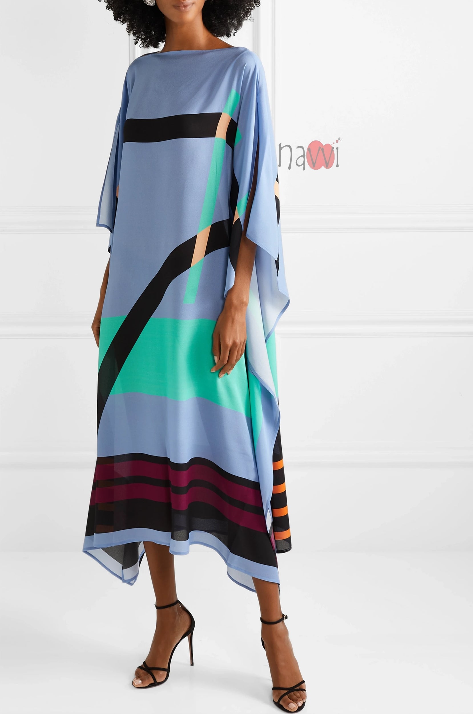 Ocean Breeze Silk Kaftan
