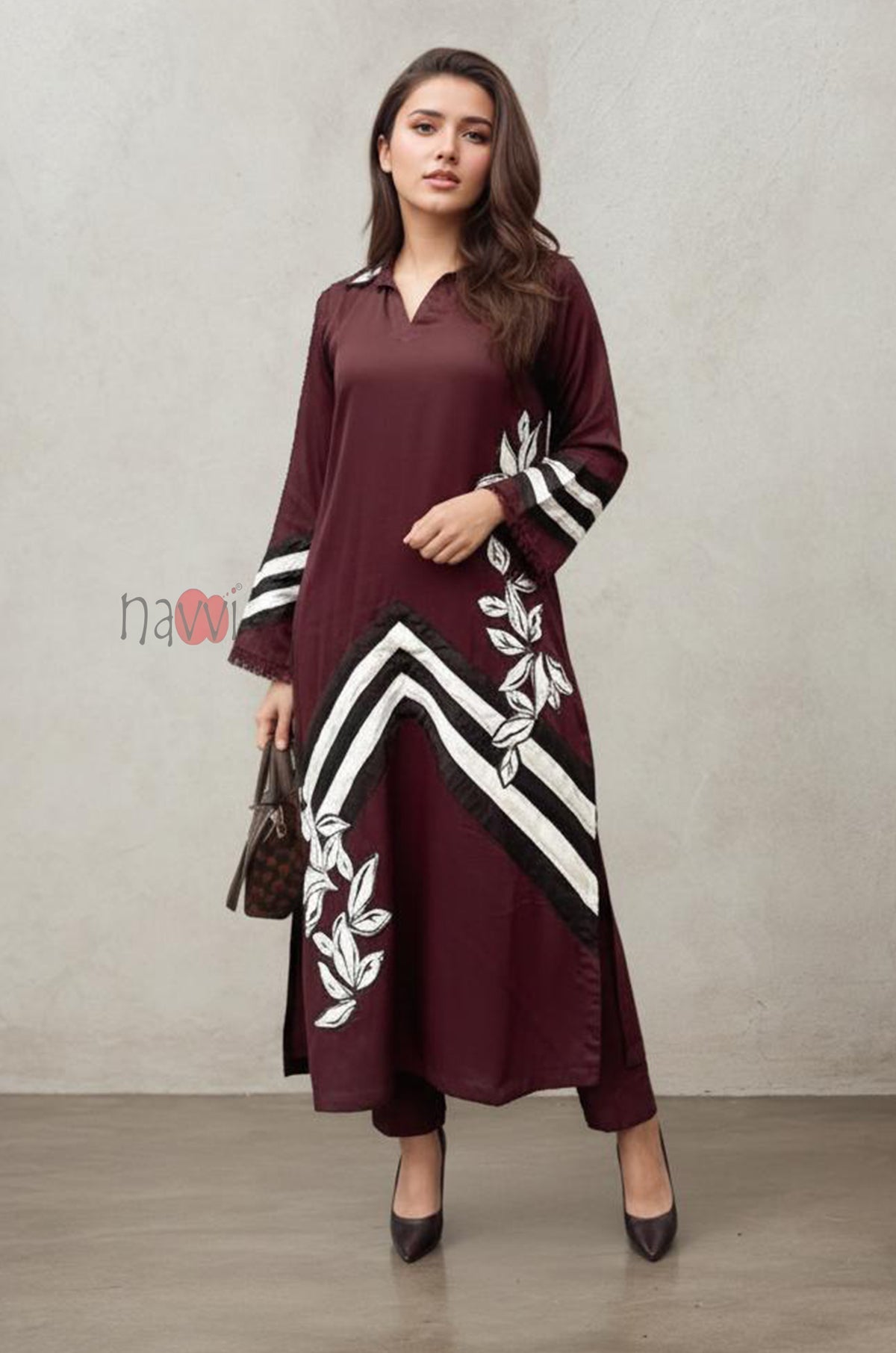 Maroon Ethnic Kurta