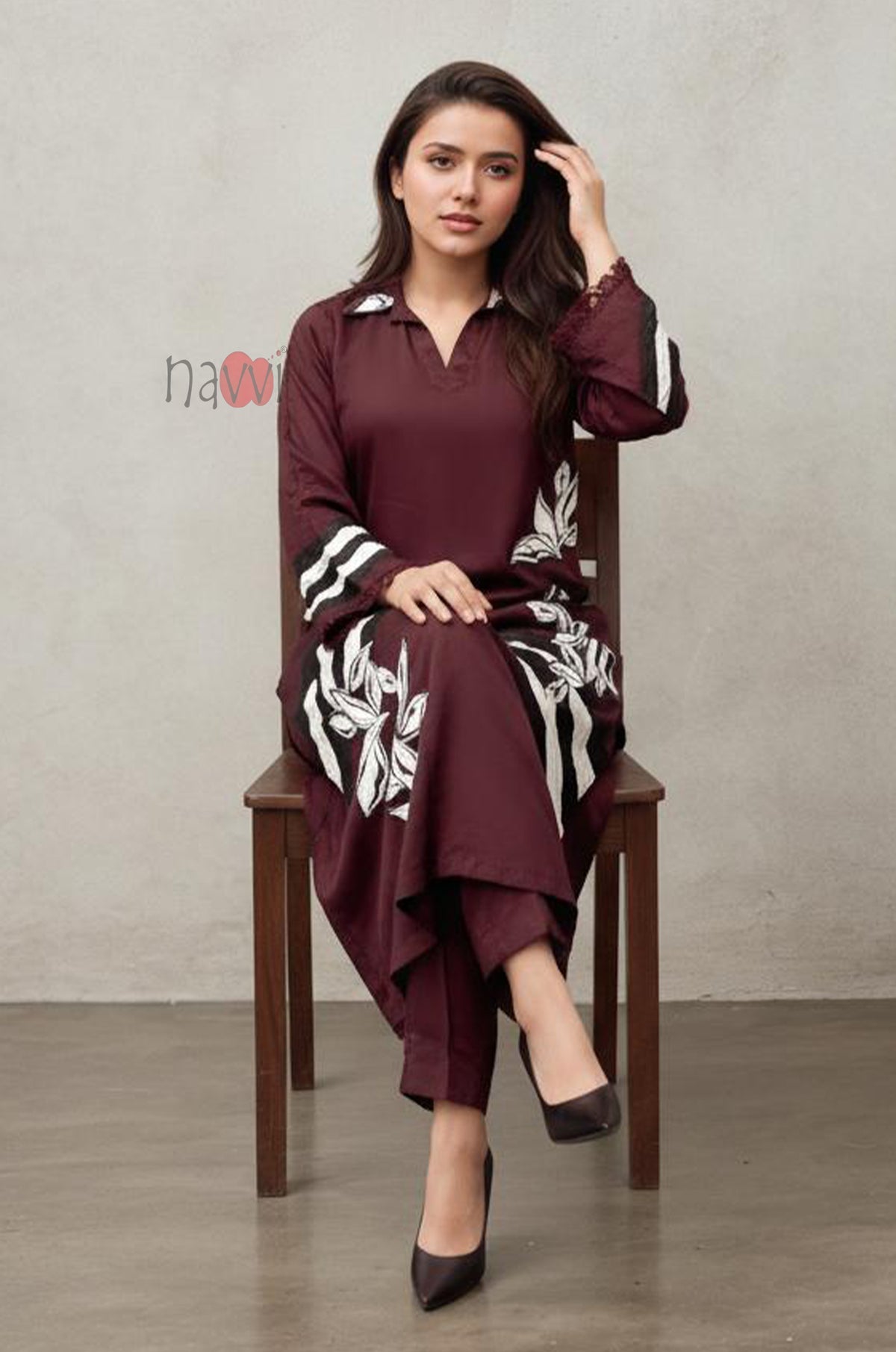 Maroon Ethnic Kurta