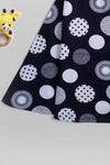 Navy Blue Printed Summer Dress - Navvi.in