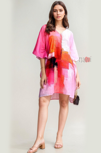 Floral Print Kaftan Maxi Dress Beach Poolside