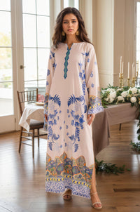 Luxury Floral Print Evening Dress