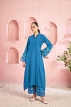 Ocean Breeze Tassel Sleeve Kurta Set - Navvi.in
