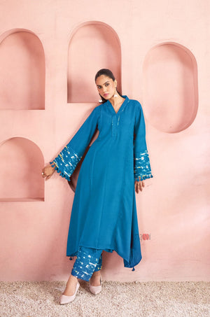 Ocean Breeze Tassel Sleeve Kurta Set
