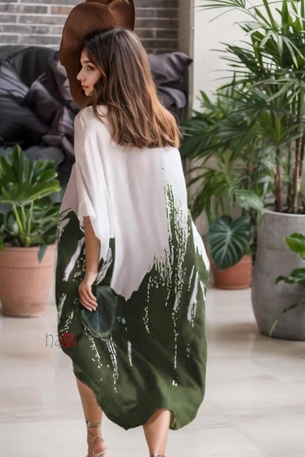 Ombre Print Casual Shirt Dress - Navvi.in