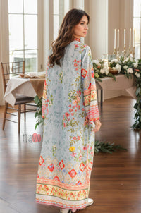Pastel Floral Printed Kaftan Dress