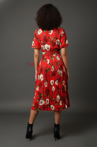 Red Floral Maxi Dress