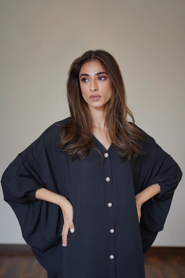 Oversized Black Co - ord Set - Navvi.in