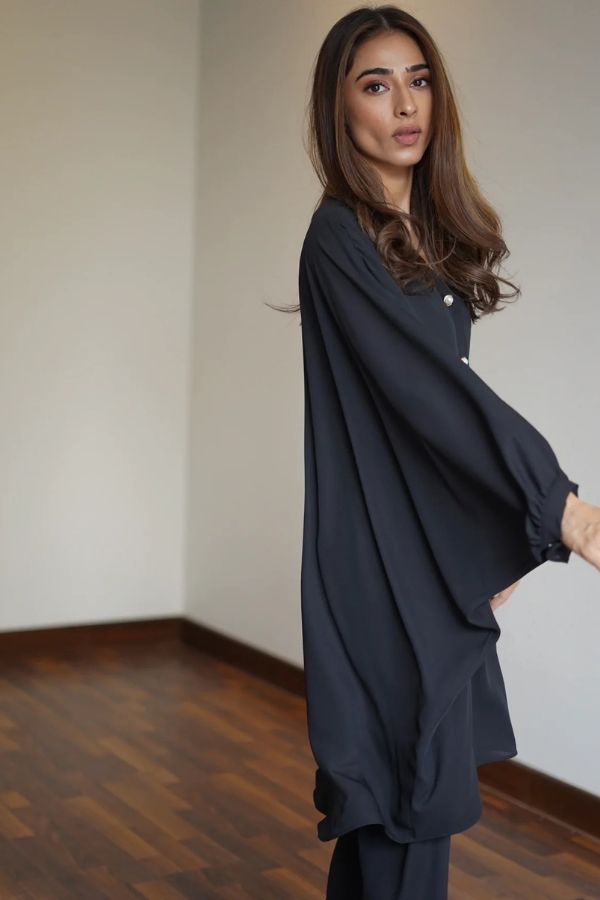 Oversized Black Co - ord Set - Navvi.in