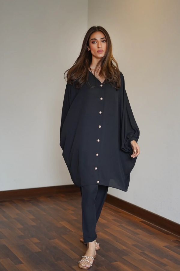 Oversized Black Co - ord Set - Navvi.in