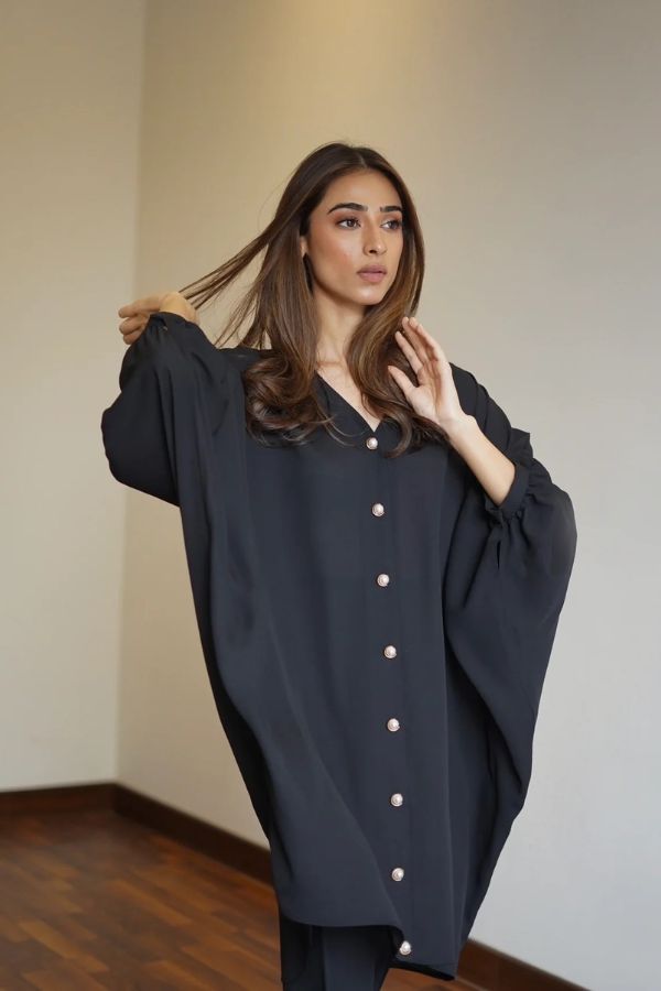 Oversized Black Co - ord Set - Navvi.in