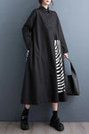 Oversized Shirt Dress with Graphic Print - Navvi.in