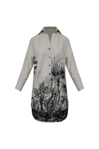 Palm Tree Printed Short Dress - Navvi.in