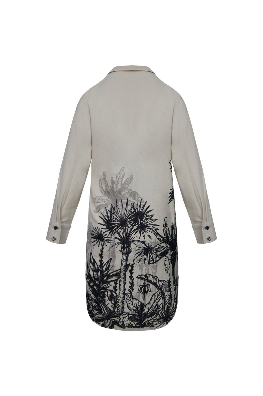 Palm Tree Printed Short Dress - Navvi.in