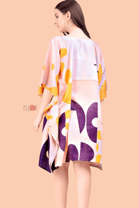 Pastel Abstract Kaftan - Navvi.in