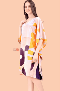 Pastel Abstract Kaftan - Navvi.in