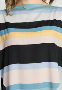 Patterned Silk Kaftan Dress - Navvi.in