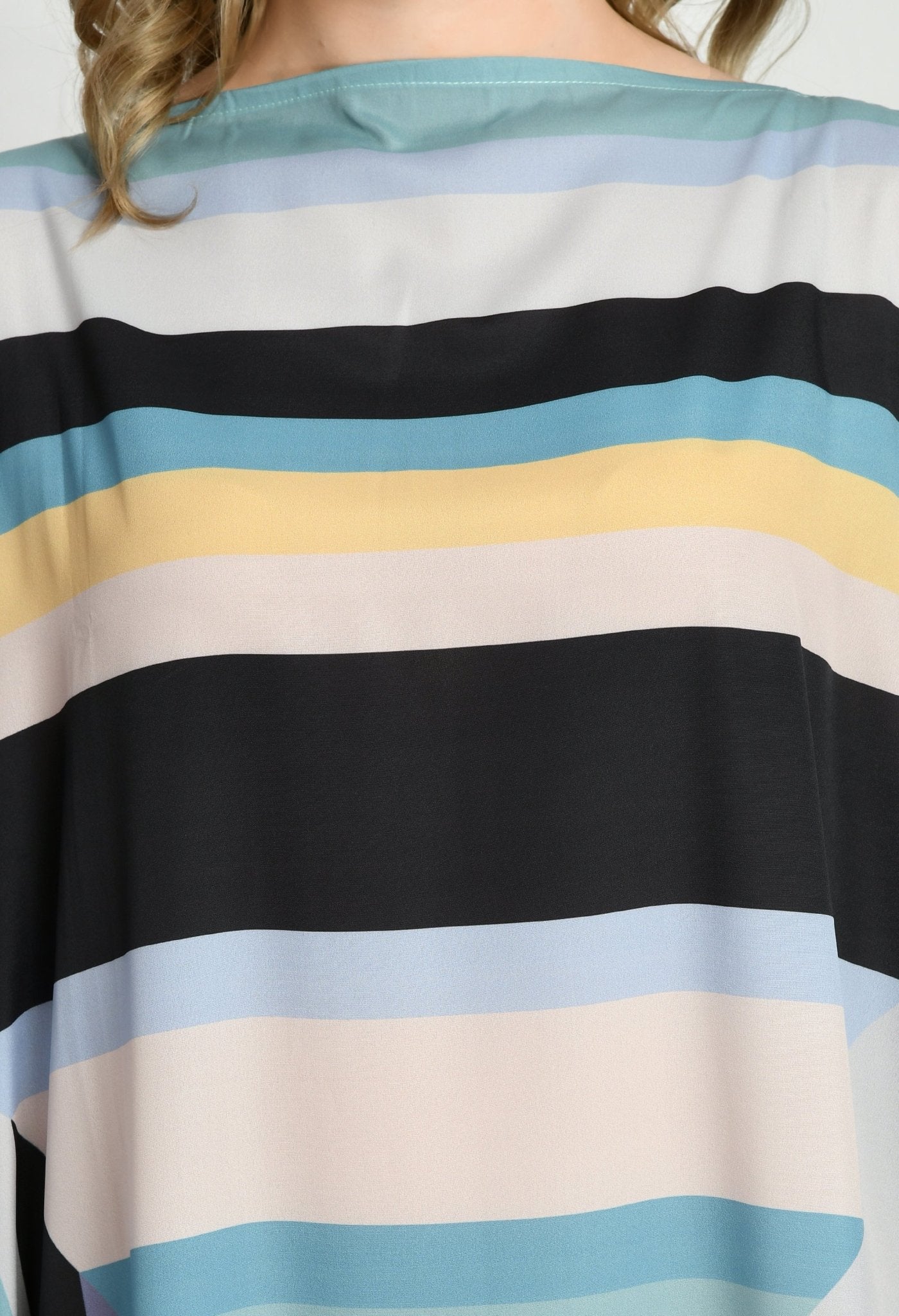 Patterned Silk Kaftan Dress - Navvi.in