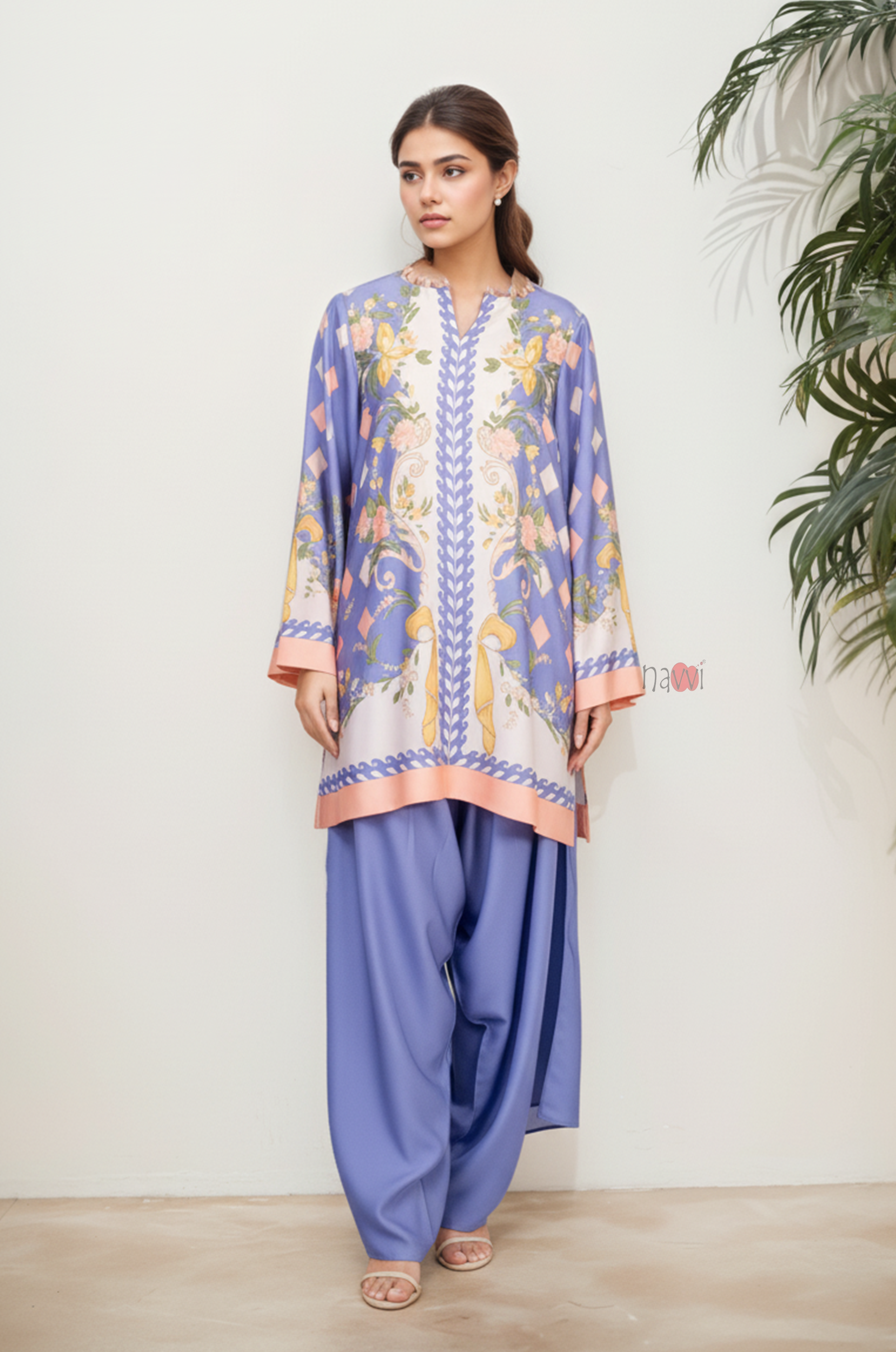 Modern Luxe Floral Kurta Pant Ensemble