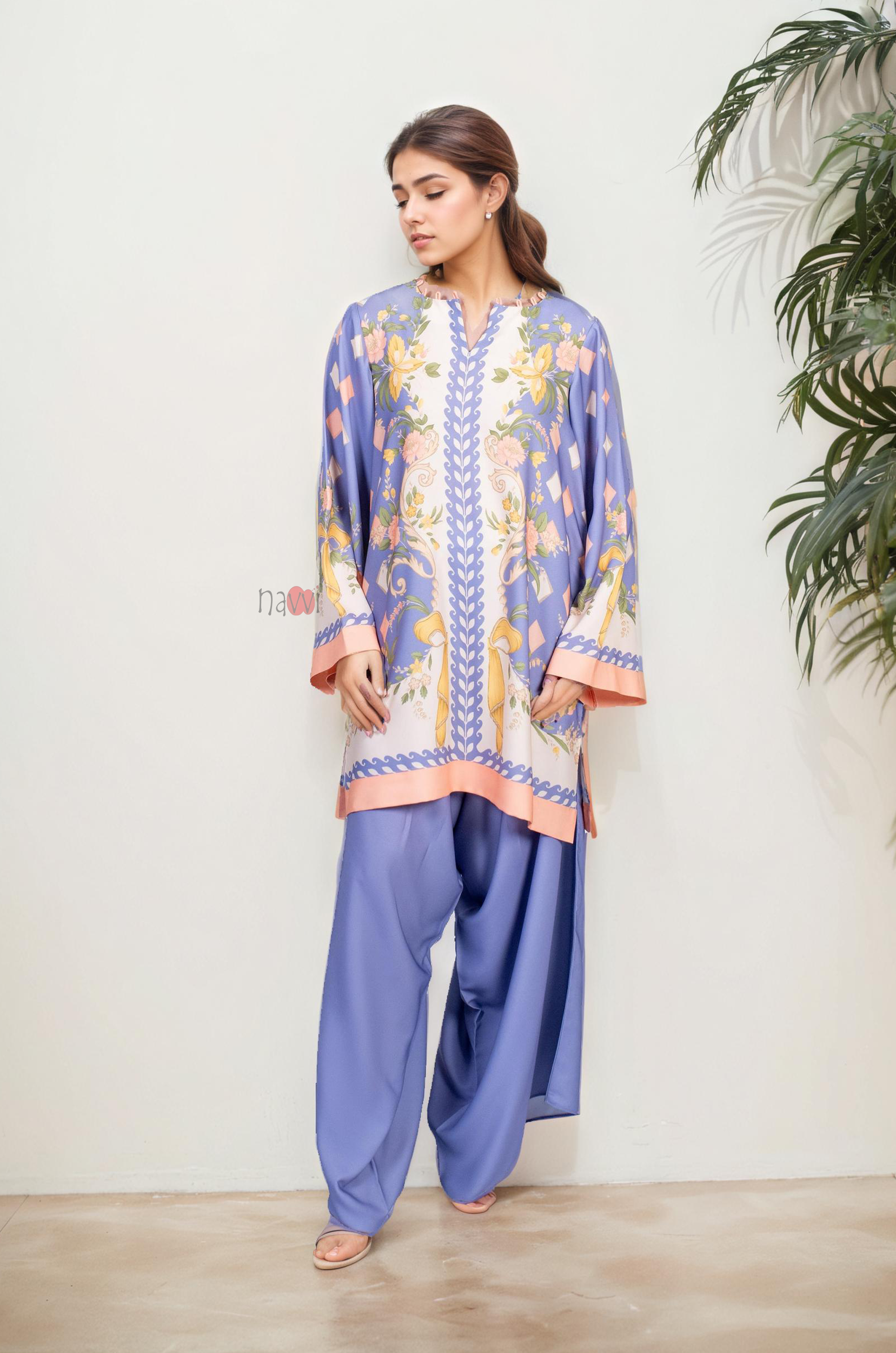 Modern Luxe Floral Kurta Pant Ensemble