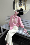 Pink Aura – Chic Embroidered Shirt - Navvi.in