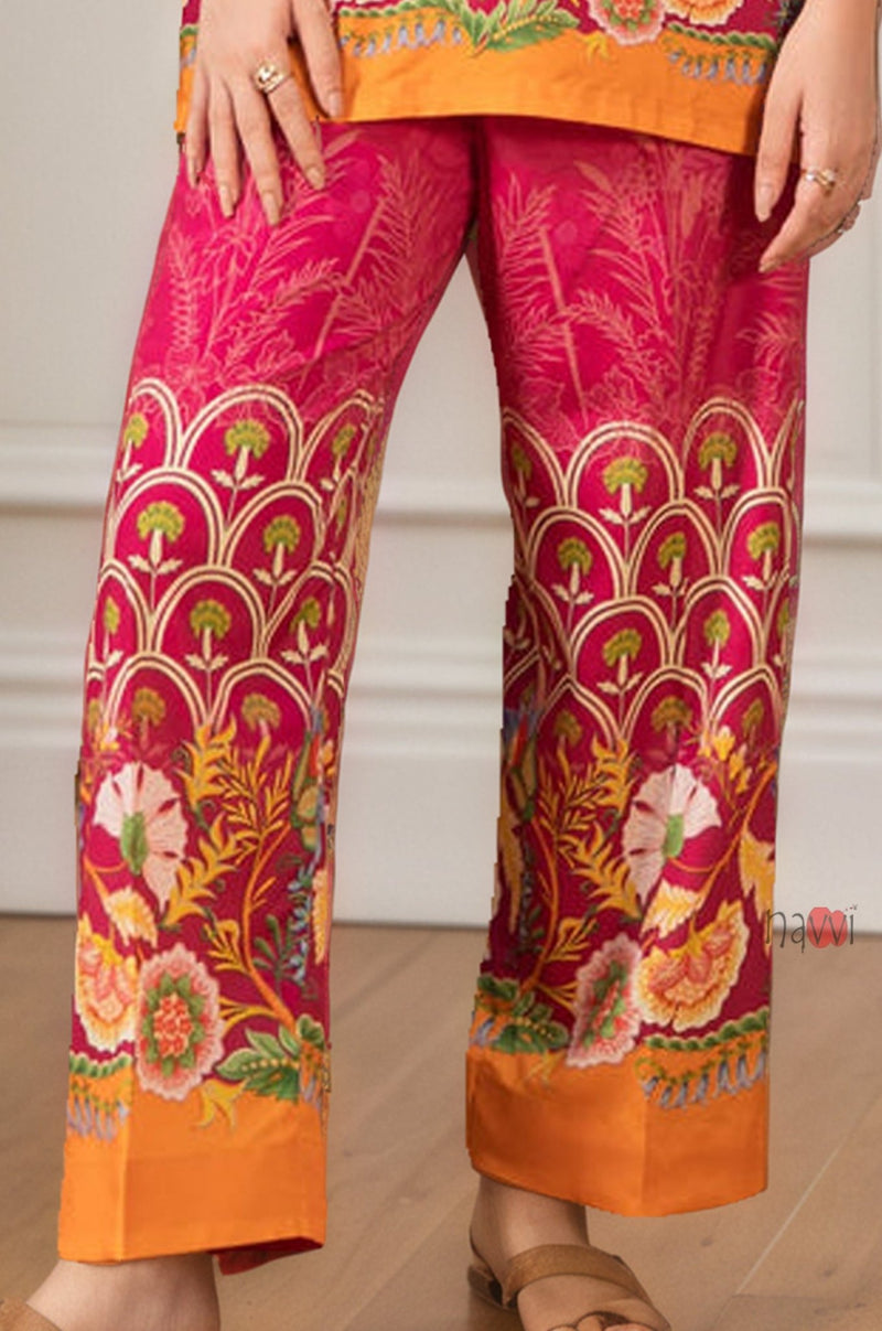 Pink Aura Festive Co - ord Set - Navvi.in