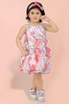 Pink Floral Summer Dress - Navvi.in