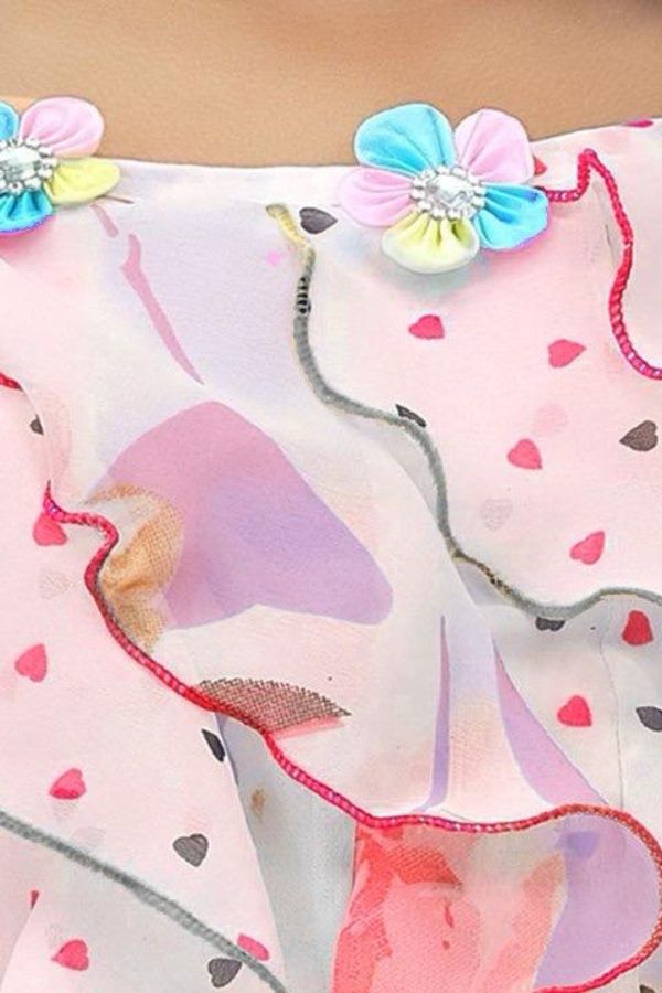 Pink Floral Summer Dress - Navvi.in