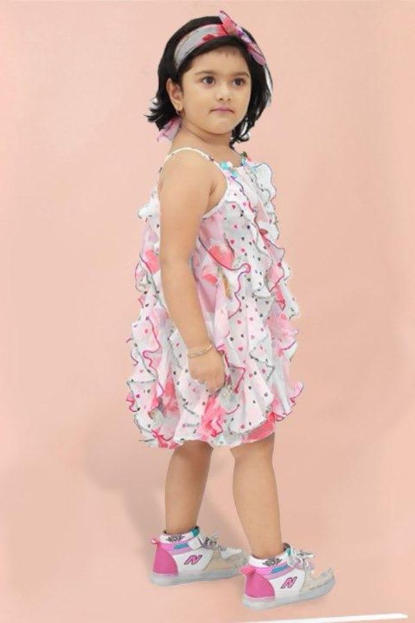 Pink Floral Summer Dress - Navvi.in