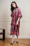 Pink Printed Kaftan - Navvi.in